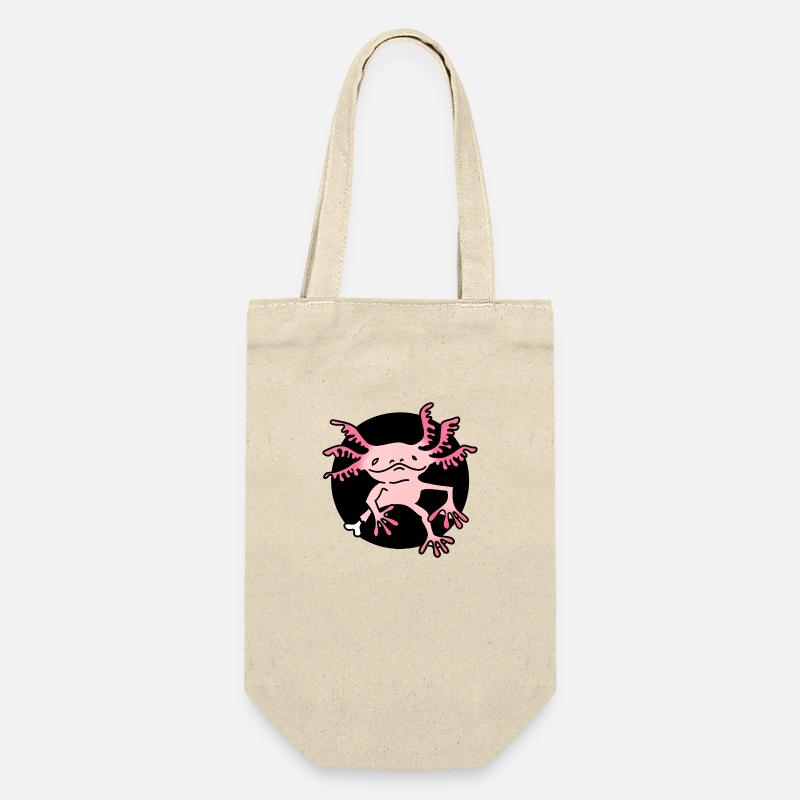 Axolotl - Geschenkbeutel für Flaschen - Natur
