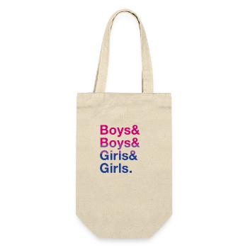 Jungen & Mädchen: Bisexuelle Swiftie Pride - Geschenkbeutel für Flaschen - Natur - Vorne