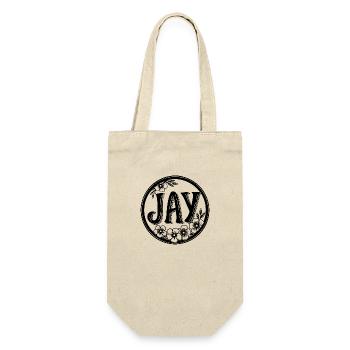 Jay, Kaligrafie-Design - Geschenkbeutel für Flaschen - Natur - Vorne