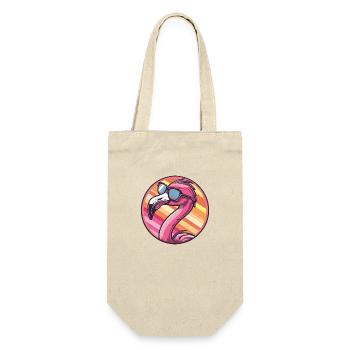 Flamingo Comic Cool - Gift Bag for Bottles - nature - Front