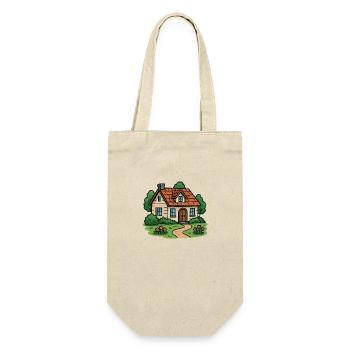 haus villa - Geschenkbeutel für Flaschen - Natur - Vorne