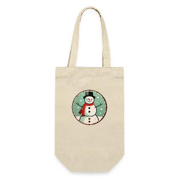 Snowman Classic Winter Fun Design - Gift Bag for Bottles - nature - Front