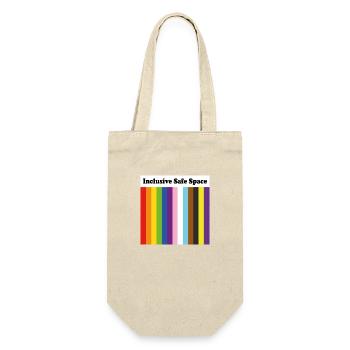 Inklusiver Safe Space LGBTQ Pride - Geschenkbeutel für Flaschen - Natur - Vorne