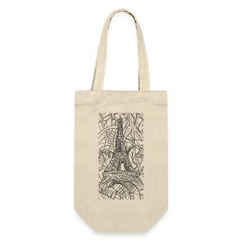 Paris Tour Eiffel France City Skyline Line Art - Sac à bouteille - nature - Devant