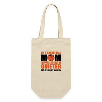 basketball mom - Geschenkbeutel für Flaschen - Natur - Vorne