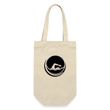 sun cool circle round logo swimming swimmer ver - Gift Bag for Bottles - nature - Front