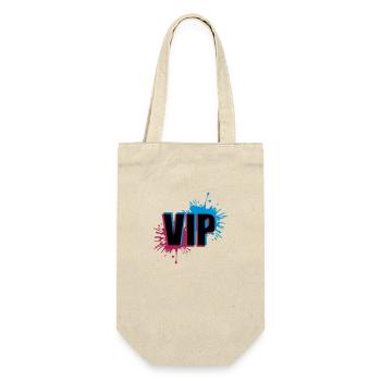 VIP 3D Effekt - Geschenkbeutel für Flaschen - Natur - Vorne