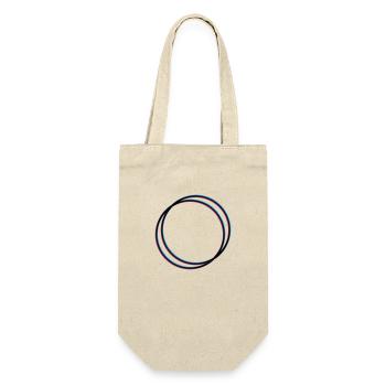 2 circles 3D - Gift Bag for Bottles - nature - Front