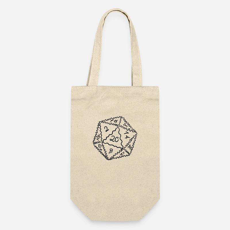D20 Würfel - Geschenkbeutel für Flaschen - Natur