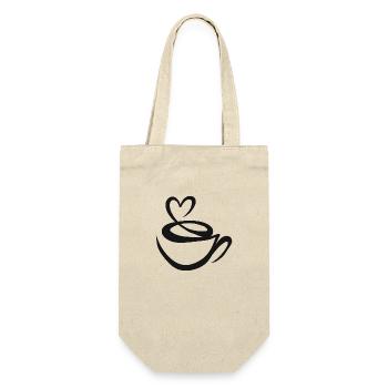 Coffee Gift Caffeine Coffee Bean Coffee Cup - Gift Bag for Bottles - nature - Front