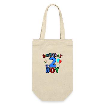 Birthday Boy 2 - Geschenkbeutel für Flaschen - Natur - Vorne