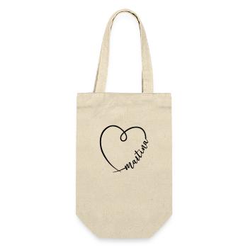 Martina Nom Prénom Dessin du cœur - Sac à bouteille - nature - Devant