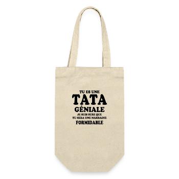 Une tata géniale et une marraine formidable - Sac à bouteille - nature - Devant