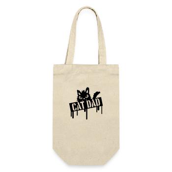 Cat Father Stamp Logo - Gift Bag for Bottles - nature - Front