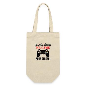 J'ai arrêté Ma Game pour être ici cadeau geek - Sac à bouteille - nature - Devant