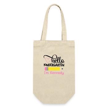 Hello Kindergarten - Gift Bag for Bottles - nature - Front