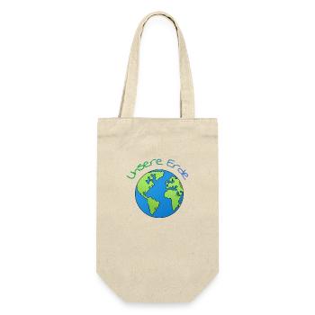 Unsere Erde - Geschenkbeutel für Flaschen - Natur - Vorne