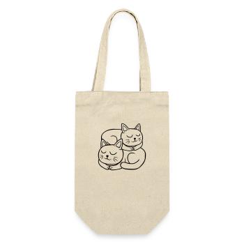 Cats sleeping on each other Couple - Gift Bag for Bottles - nature - Front