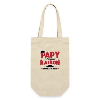 Papy a toujours raison si mamie est d'accord - Sac à bouteille - nature - Devant