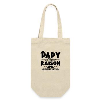 Papy a toujours raison si mamie est d'accord - Sac à bouteille - nature - Devant