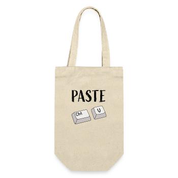Strg V Einfügen - Geschenkbeutel für Flaschen - Natur - Vorne