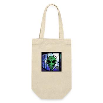Stained glass alien - Gift Bag for Bottles - nature - Front
