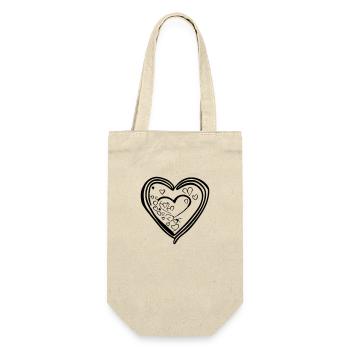 Heart Symbol Love Cute Hearts Pink Drawing Vector - Gift Bag for Bottles - nature - Front