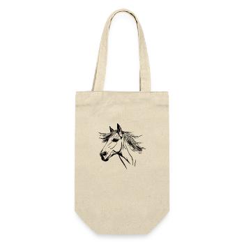 Tête de cheval avec crinière Cheval pour T-shirts légers - Sac à bouteille - nature - Devant