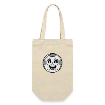 Football avec une idée cadeau visage - Sac à bouteille - nature - Devant