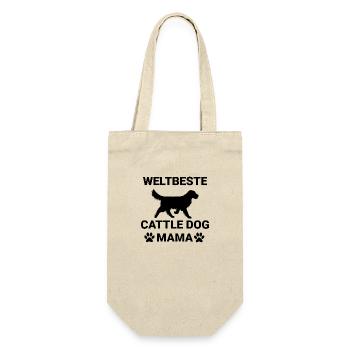 Hund Dog - Geschenkbeutel für Flaschen - Natur - Vorne