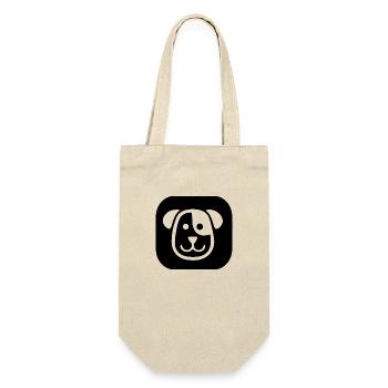 Hund Dog - Geschenkbeutel für Flaschen - Natur - Vorne