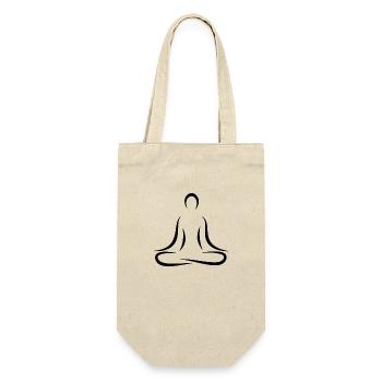 Yoga person chakra - Geschenkbeutel für Flaschen - Natur - Vorne