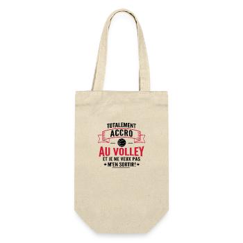accro au volley / cadeau humour volleyball - Sac à bouteille - nature - Devant
