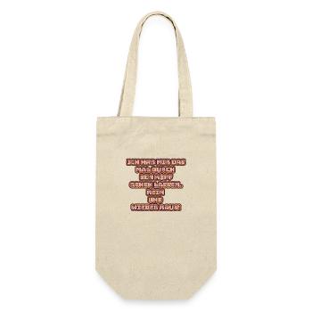 witziges Nicht-Nachdenken-Design / lustige Sprüche - Geschenkbeutel für Flaschen - Natur - Vorne