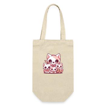 Mother cat and her kittens - Gift Bag for Bottles - nature - Front