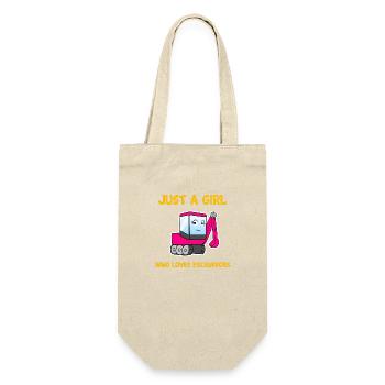 Excavatrice Ouvrier de chantier Fille I Cadeau - Sac à bouteille - nature - Devant