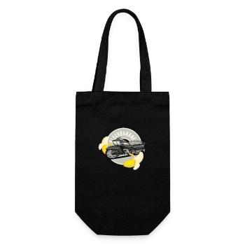 Blechbanane // Illustration - Geschenkbeutel für Flaschen - Schwarz - Vorne