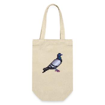 Vogel - Geschenkbeutel für Flaschen - Natur - Vorne
