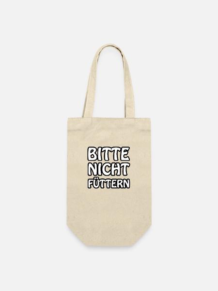 Bitte nicht füttern - Geschenkbeutel für Flaschen - Natur