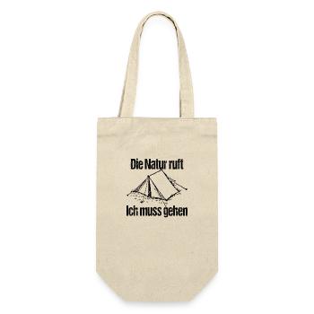 Die Natur ruft, ich muss gehen - Geschenkbeutel für Flaschen - Natur - Vorne
