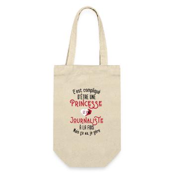 C'est compliqué d'être Une Princesse Journaliste - Sac à bouteille - nature - Devant