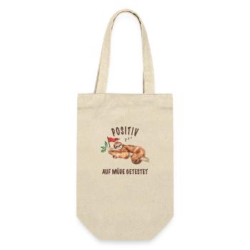 Faultier Positiv auf müde getestet Lustige Bilder - Geschenkbeutel für Flaschen - Natur - Vorne
