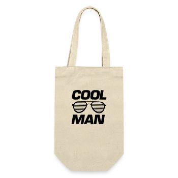 cool man - Geschenkbeutel für Flaschen - Natur - Vorne