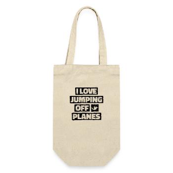 Skydiving Passion Design. Perfect Adrenaline Gift - Gift Bag for Bottles - nature - Front