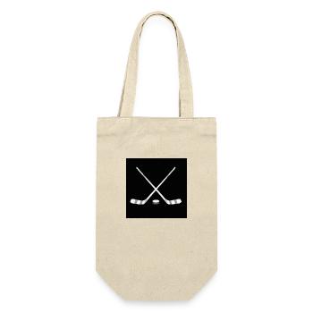 Hockey sticks with puck - Gift Bag for Bottles - nature - Front