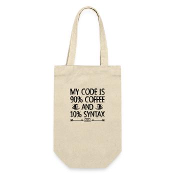 Café Codage Programmeur Codeur Développeur Nerd Coff - Sac à bouteille - nature - Devant