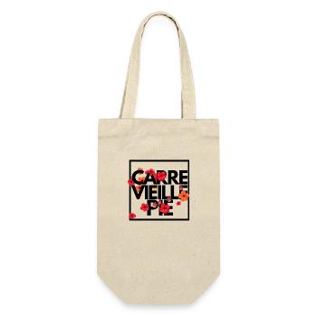 Carré Vieille Pie cadeau femme - Sac à bouteille - nature - Devant
