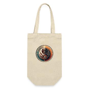 YinYangSkull - Gift Bag for Bottles - nature - Front