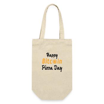 Happy Bitcoin Pizza Day - Gift Bag for Bottles - nature - Front