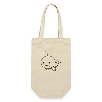 baby wal 01 - Geschenkbeutel für Flaschen - Natur - Vorne